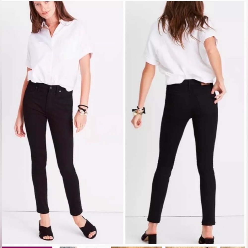 Madewell jeans size 23 women’s black 9”‎ high rise skinny jeans BEAUTIFUL 🖤🖤